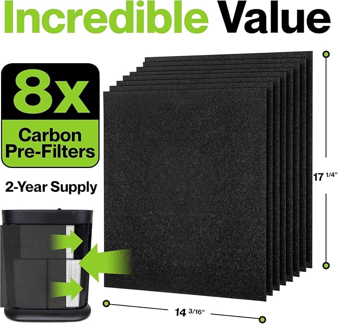 Durabasics 8-Pack Pre-Filters for Honeywell HPA300 Replacement Filters - Image 2