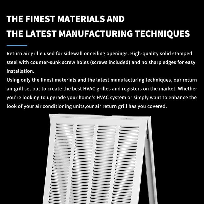16x20 Air Return Grille Return Vent Cover - Image 4