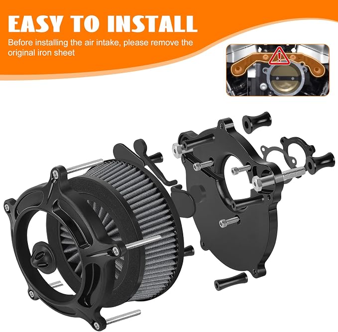 High Flow Air Cleaner Intake Filter Kit Air Filters Cover - Image 9