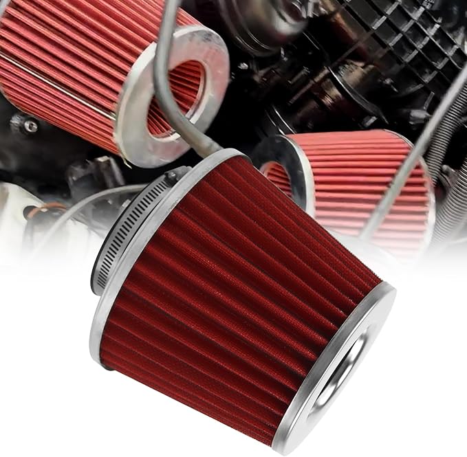 RYANSTAR RACING 70mm 2.75" High Flow Round Tapered Cone Cool Air Filter Cleaner by RYANSTARRACING