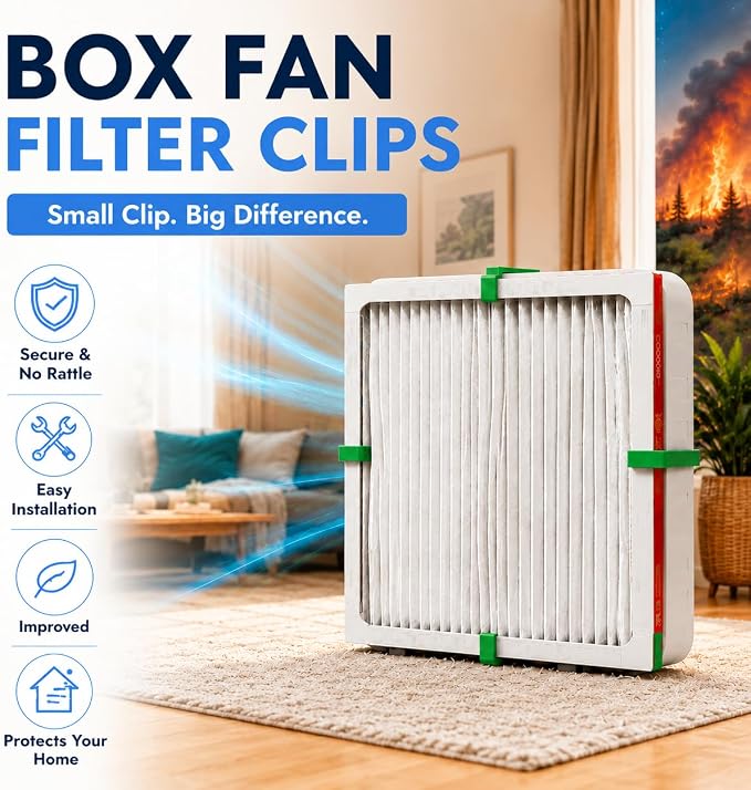 20 inch Box Fan Filter Clips Kit - Image 5
