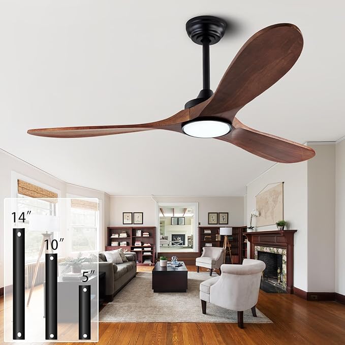QUTWOB 52" Wood Ceiling Fans by QUTWOB