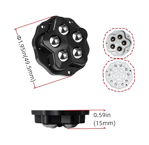 Metal Ball casters, Furniture Sliding 360 Degree Swivel Wheels, Load-Bearing - Image 7