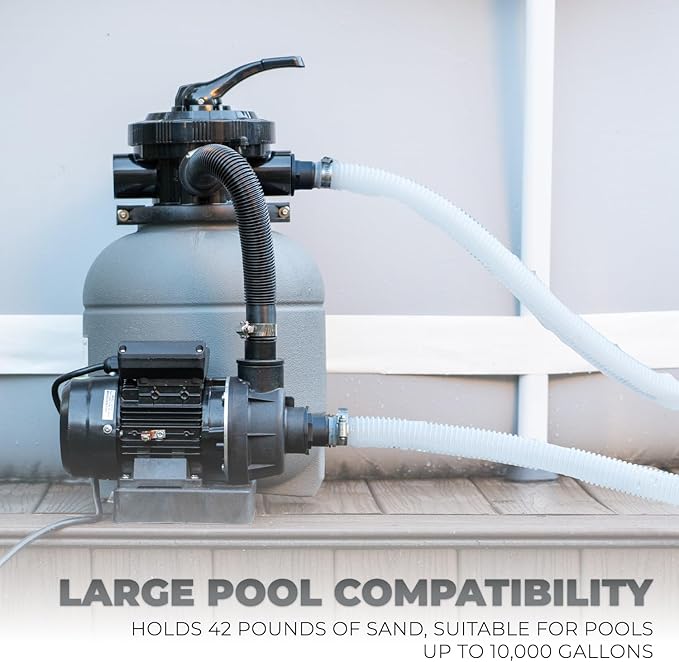 XtremepowerUS 12" Sand Filter for Above-Ground Swimming Pools Max 2, 400GPH - Image 2