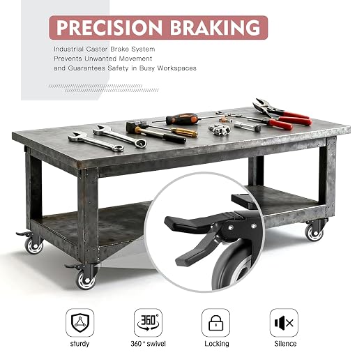 3 Inch Heavy Duty Caster Wheels, Industrial Casters Set of 4 Load 1200lbs - Image 3