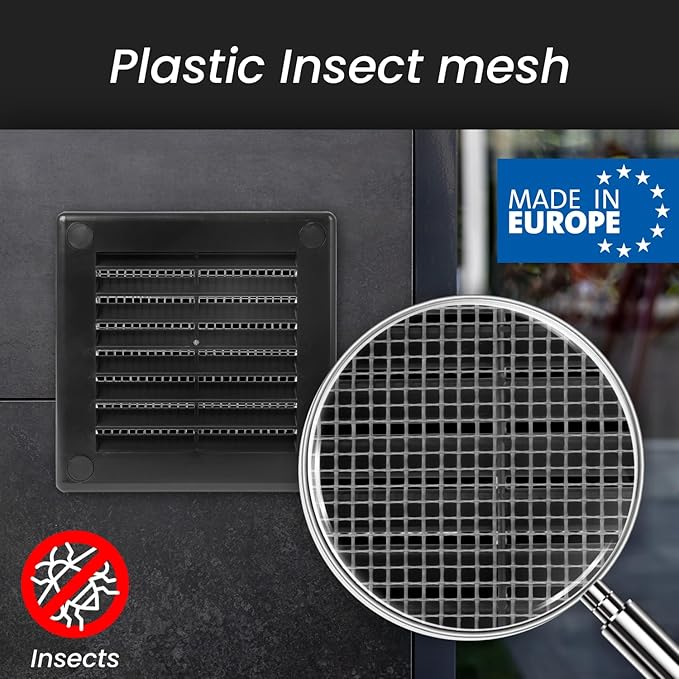 Repa Market 12 x 12 Inch Black Square Air Vent Cover - Image 3