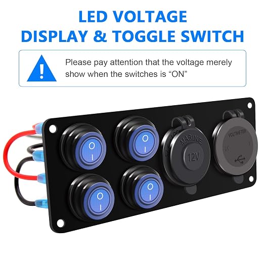 FXC 4 Gang Switch Panel Aluminum + QC 3.0 Dual USB Ports - Image 2