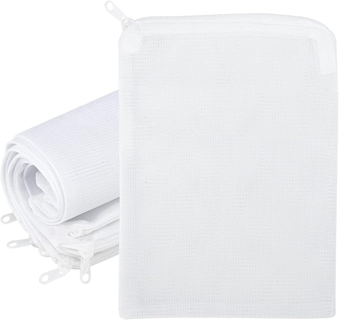 Segarty Filter Media Bags, 10 Pack 0.5mm Fine Mesh 7.7 x 6 Inch White Reusable by Segarty