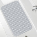 OTHWAY Non Slip Bathtub Mat, 31"x 19" TPE Bath Mat for Tub with Drain Holes and Suction Cups, Anti-Slip Mats for Kids Baby Elderly Bathroom (Light Grey)