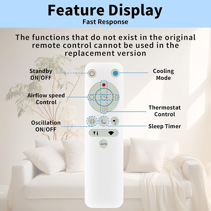 Upgrade Glowing Fan Remote Control Replacement No Setup - Image 6