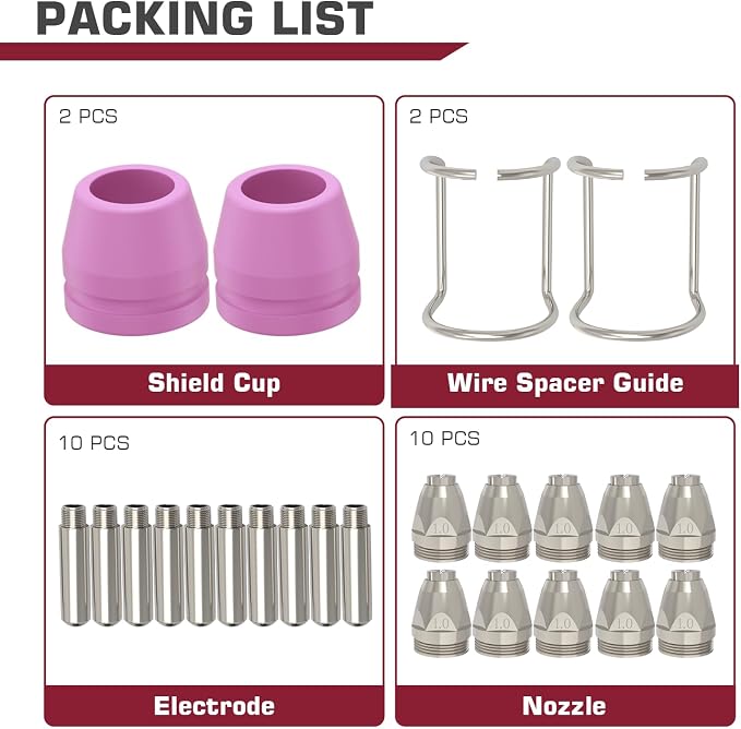 ARCCAPTAIN AG-60 Plasma Cutter Torch Consumables, CUT55 PROLUX, CUT 55PILOTARC - Image 6