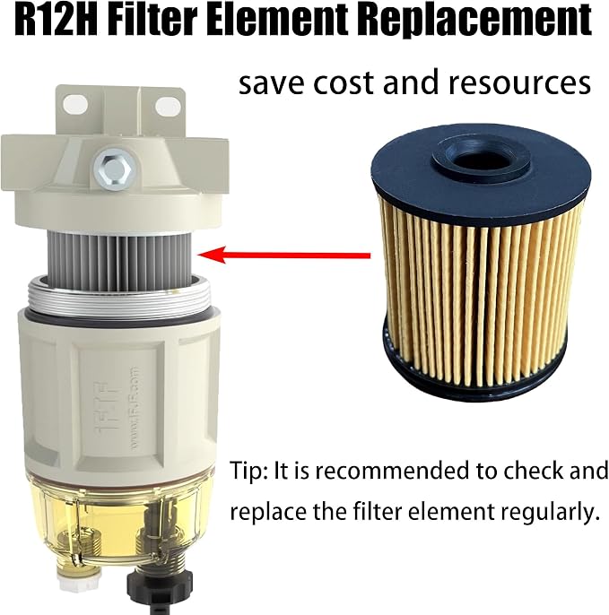 iFJF R12H Fuel Water Separator Filter Element 10 Micron Only Replacement - Image 2