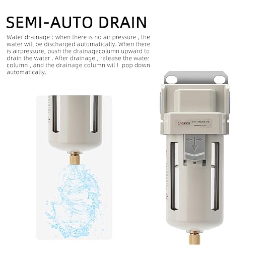 Industrial Air Dryer Filter 1/2”NPT, Air Compressor Water Separator, Air - Image 6