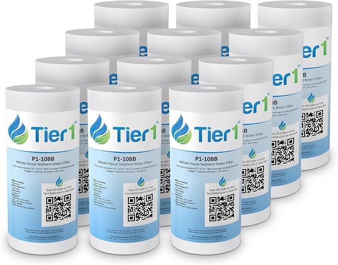 Tier1 1 Micron 10x4.5 Water Filter | Spun Wound Polypropylene Whole House by Tier1