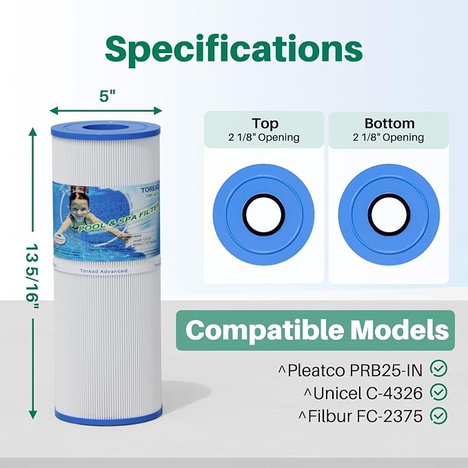 TOREAD Replacement for Spa Filter PRB25-IN, Unicel C-4326, Filbur FC-2375 - Image 2