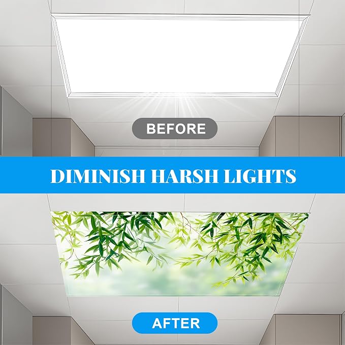 2 Pack Fluorescent Light Covers- 4 x 2 Feet Magnetic Ceiling Light Cover Room - Image 6