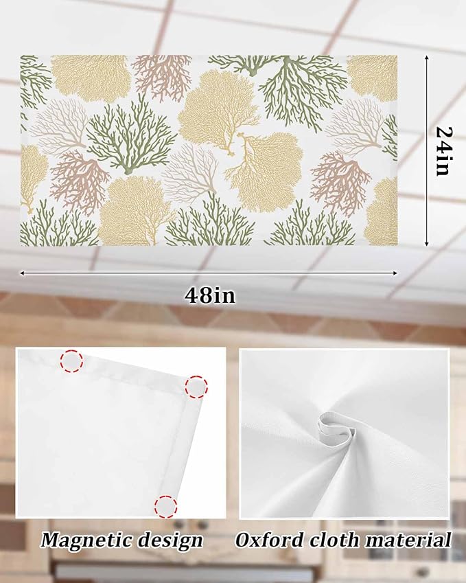 3 Pack Fluorescent Light Cover for Classroom Ceiling Light, Nautical Ocean - Image 7
