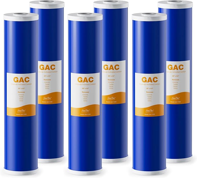 SimPure Whole House Water Filter Cartridges 20" x 4.5" GAC Granular Carbon by SimPure_Water