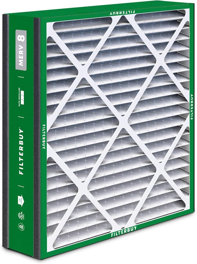 Filterbuy 20x25x5 Air Filter MERV 8 Essential Dust & Allergy Defense, Pleated - Image 9
