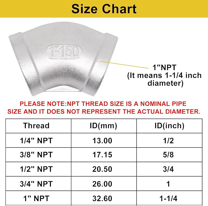 45 Degree Elbow 1PCS, Connector Coupler Apply to Outdoor/Garden/Industrial - Image 2