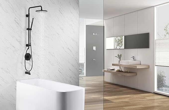 sumerain Oil Rubbed Bronze Shower System for Retrofit&Remodel with 9 Inch Rain Shower Head