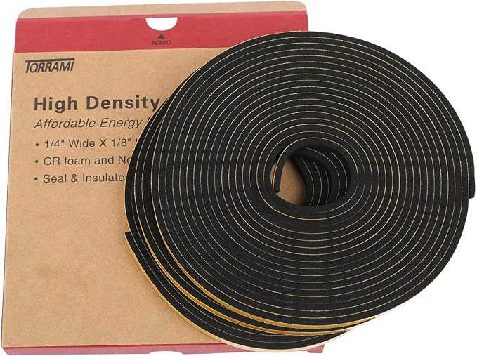 TORRAMI Weather Stripping for Windows 1/2 inch W x 1/4 inch T x 13 Ft Length - Image 7