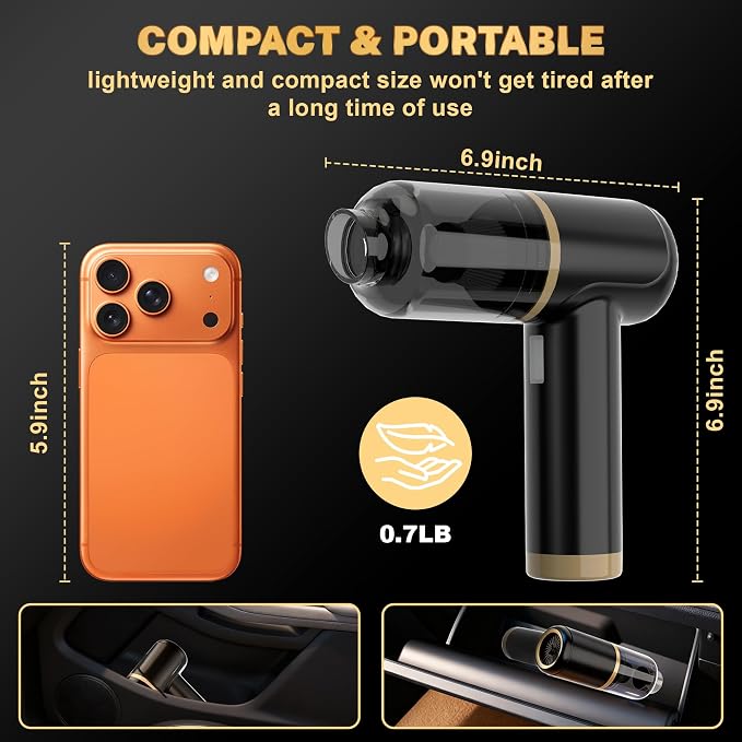Cozylady Handheld Car Vacuum Portable Cordless, High Power 4 in 1 Vacuum - Image 3