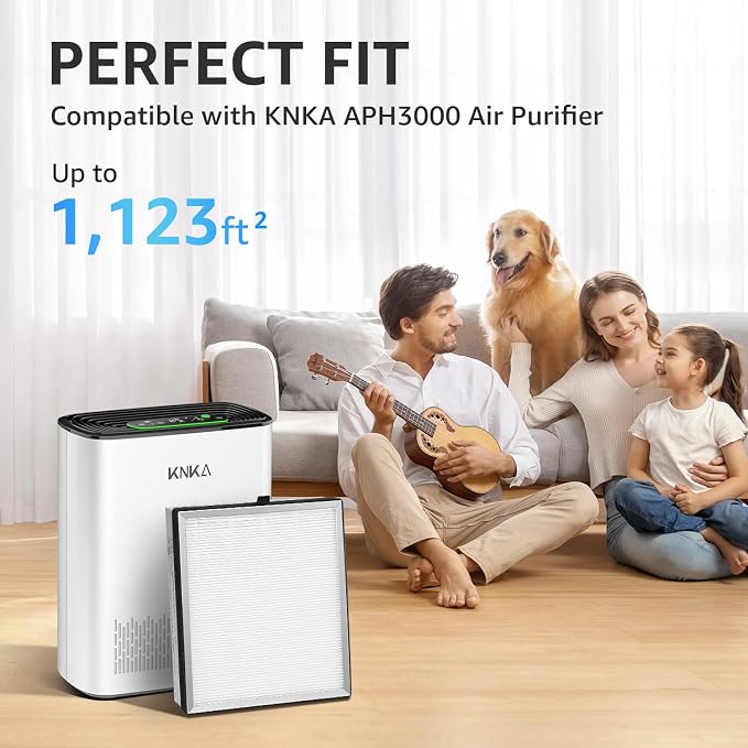 KNKA Genuine APH3000 Air Purifier Replacement Filter, Supports HEPA Sleep Mode. - Image 2