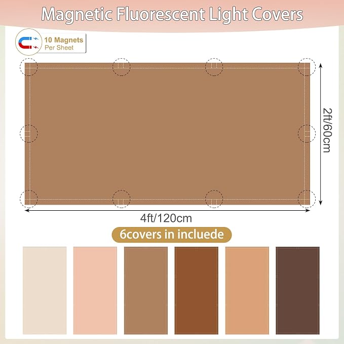6pcs Magnetic Fluorescent Light Covers - Image 2