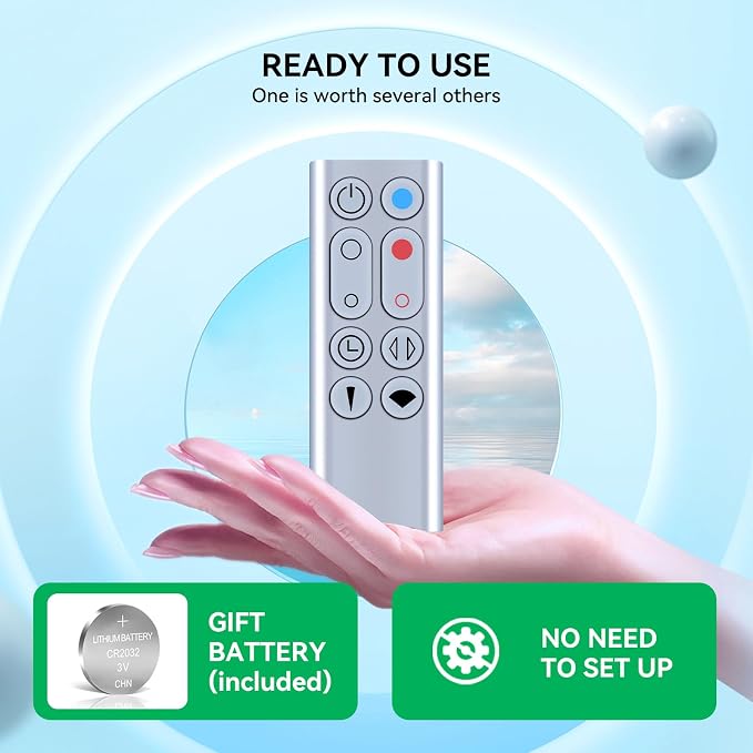 Replacement Remote for Dyson HP00 HP01 Pure Hot+Cool Fan-Silvery | for - Image 2
