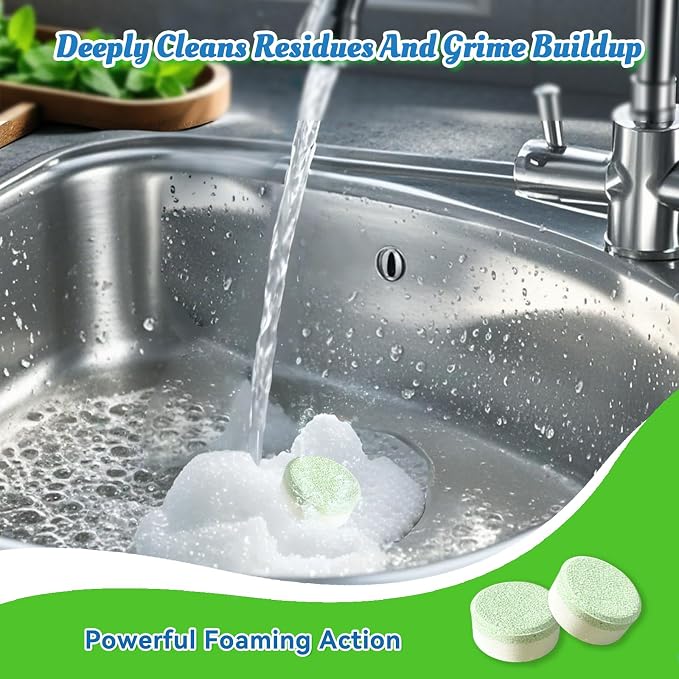 Garbage Disposal Cleaner Deodorizer Tablets-48 Pack Deep Cleaning Disposer - Image 3