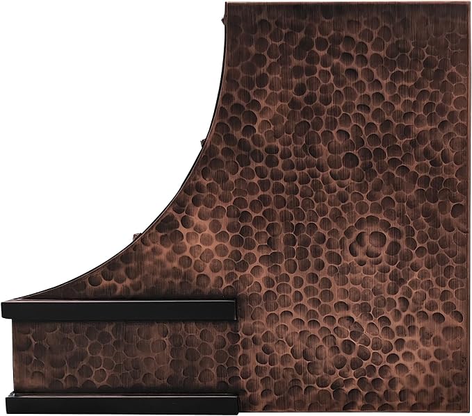 CT Copper Tailor Sloped Copper Vent Hood Wall Mount, 1260 CFM Exhaust Fan - Image 5