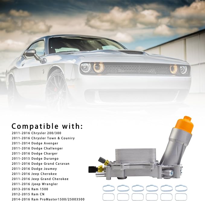 926-959 Aluminum Engine Oil Filter Housing Oil Cooler Kit - Image 3