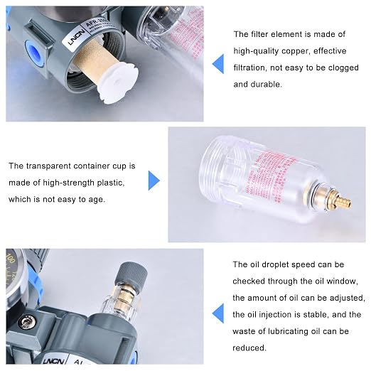 1/4 Inch Compressor Air Filter Pressure Regulator Water-oil Trap Separator - Image 5