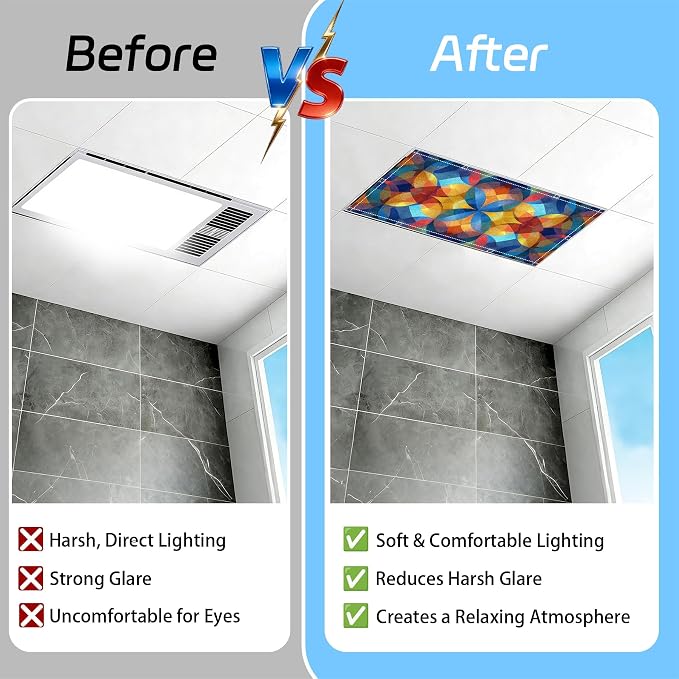 4 Pack 2x4 FT Magnetic Fluorescent Light Covers, Ceiling Light Filters - Image 7