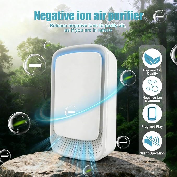 4 Pack Plug In Air Purifier, Negative Ion Filtration System, Quiet Ionic Air - Image 2