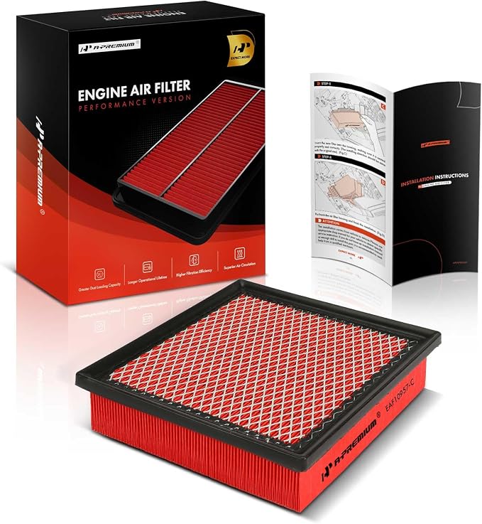 A-Premium High-performance, Pre-oiled Engine Air Filter Compatible by A-Premium