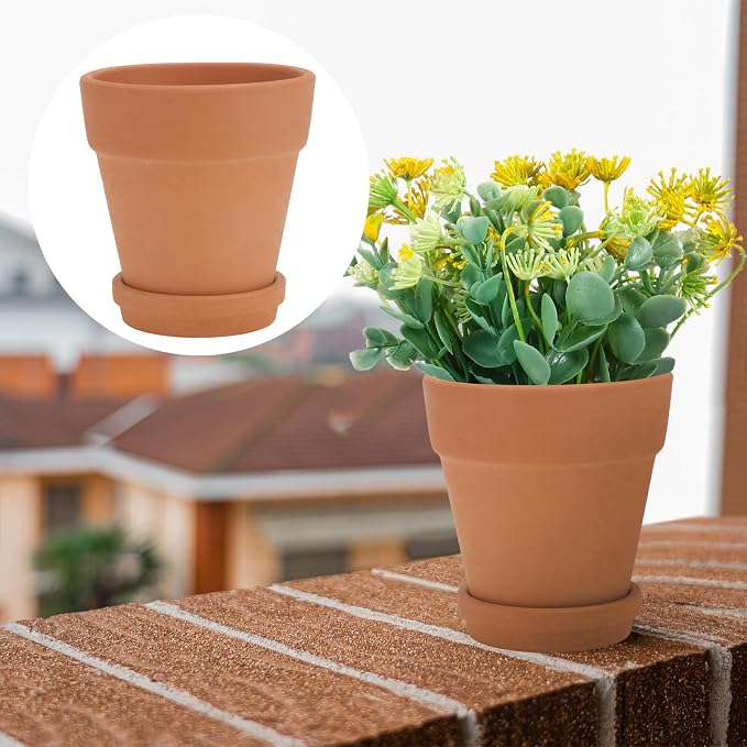 5pcs Red Clay Succulent Pots - Image 7