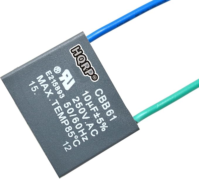 HQRP Capacitor Compatible with Hampton Bay Ceiling Fan 10uf 2-Wire CBB61 UL by HQRP