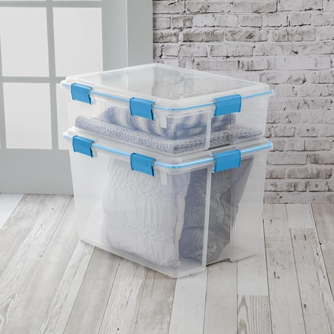 Sterilite 8-Pack Gasket Box, Weather-Resistant Storage Bins - Image 4