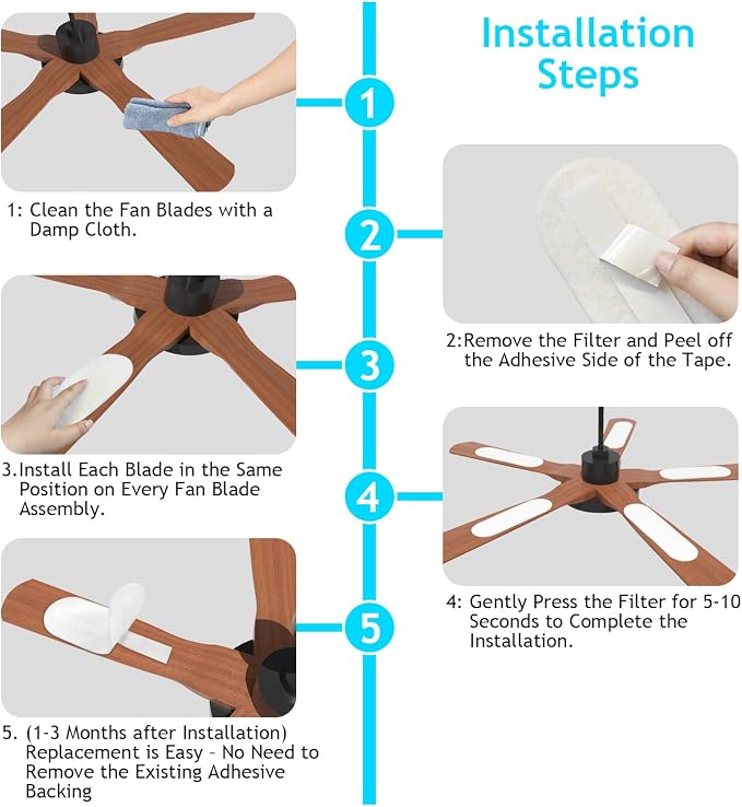 2026 Upgrade 20pcs Ceiling Fan Filters - Image 5