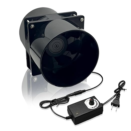 4″ Axial Exhaust Duct Fan, 120mm x 38mm AC 100-240V Inline Fan by YOWEEBREEZE