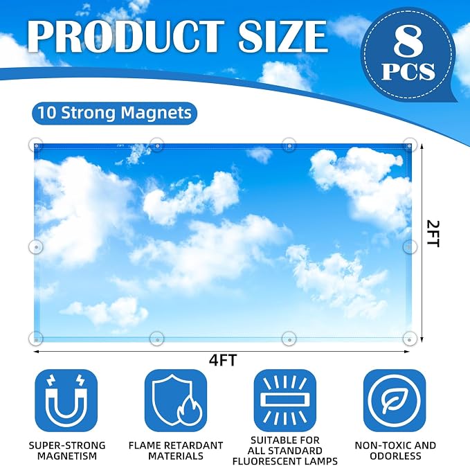 ANGSYLTH 8 Pcs Fluorescent Light Covers - Image 2