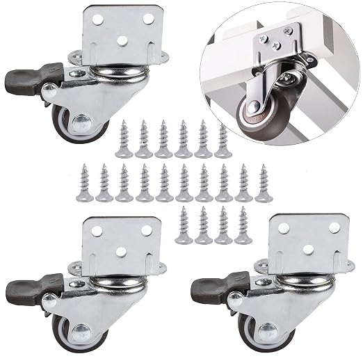 HOWDIA 1" Swivel Plate Caster Wheels by HOWDIA