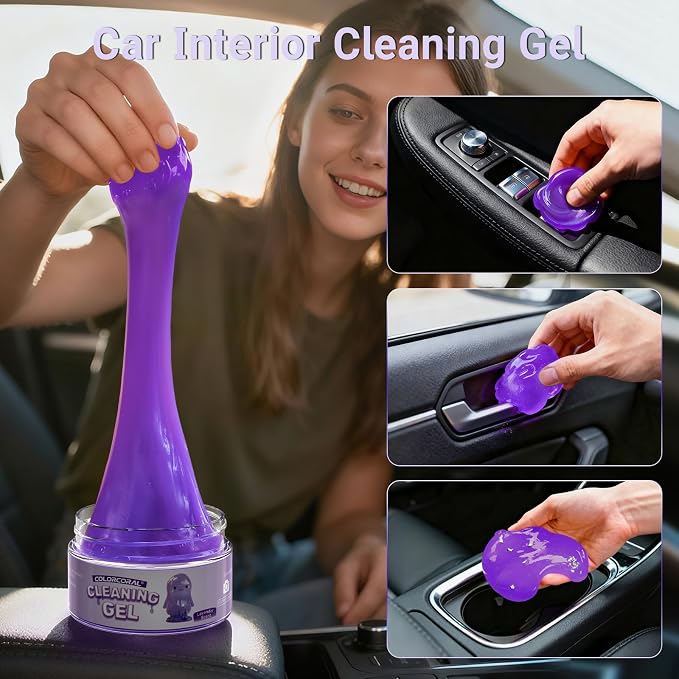 Car Cleaning Gel Reusable 2Pack - Image 2
