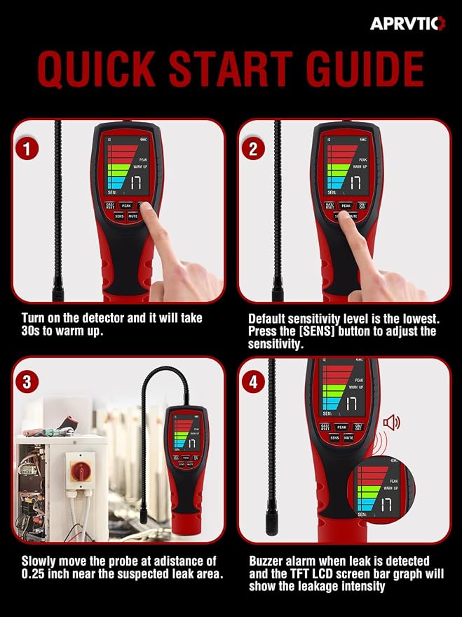 Refrigerant Leak Detector for Air Source Heat Pumps, Aprvtio ALD-200 PRO ASHP - Image 7