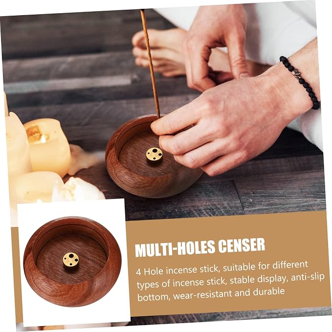 Solid Wood Incense Burner Decorative Tray - Image 8