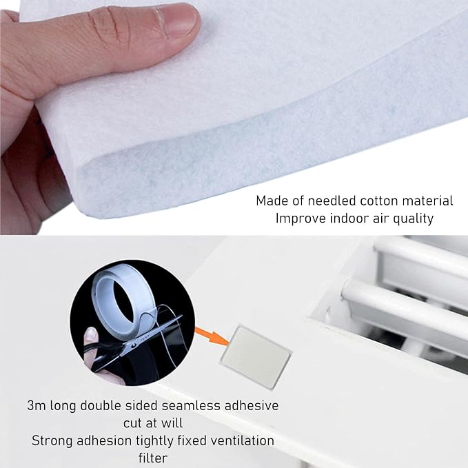 Reusable Air Filter 78.7 x 39.4in Dust Control Air Vent Deflector Air Vent - Image 6