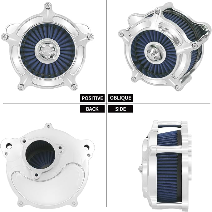 HDBUBALUS Motorcycle Air Filter Air Cleaner Intake System Cleaner Fit - Image 5