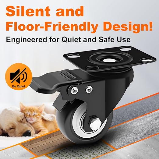 2 Inch Heavy Duty Casters 4 Sets of - Image 6